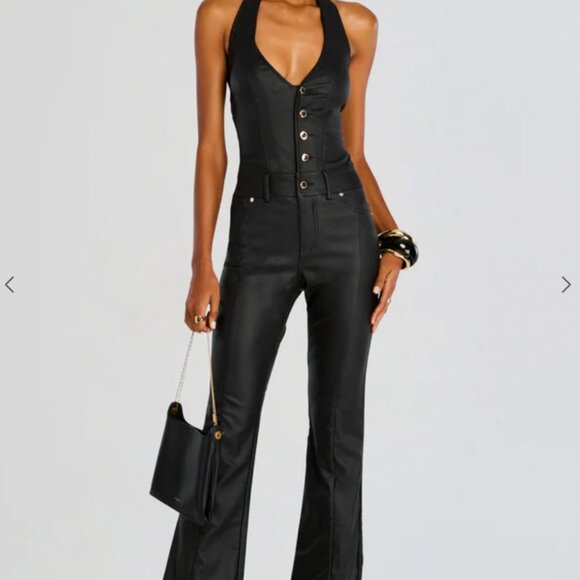 Retrofete Cynthia Coated Denim Jumpsuit
